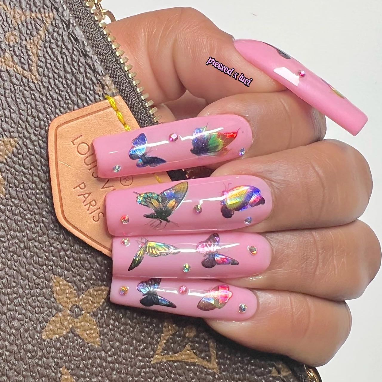 Butterfly Bling Nails