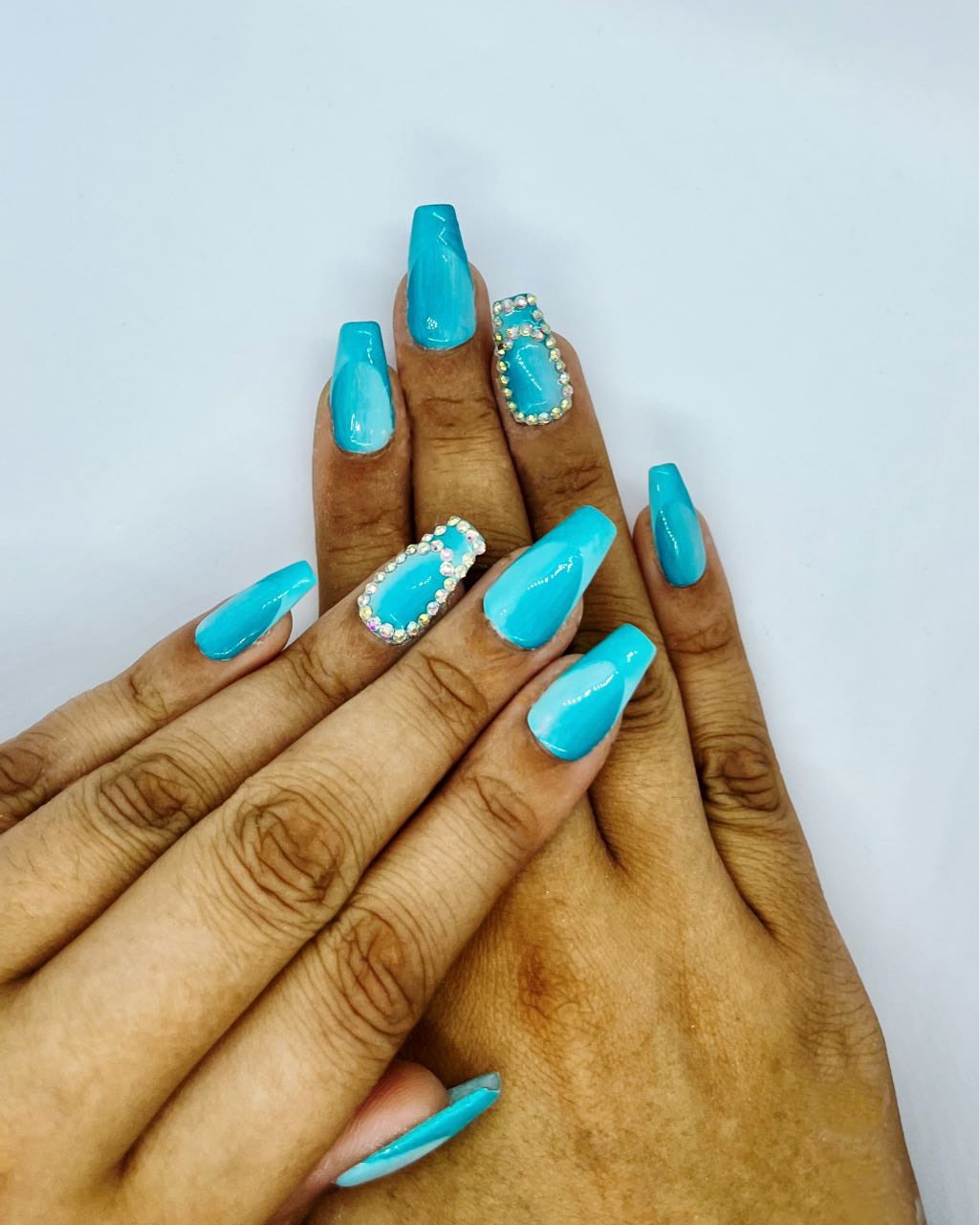 Aquamarine Reverse Ombr