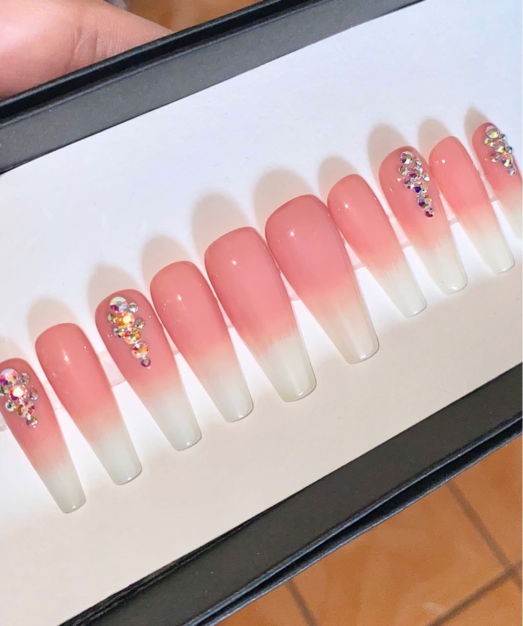 Ombre french Swarovski Nails