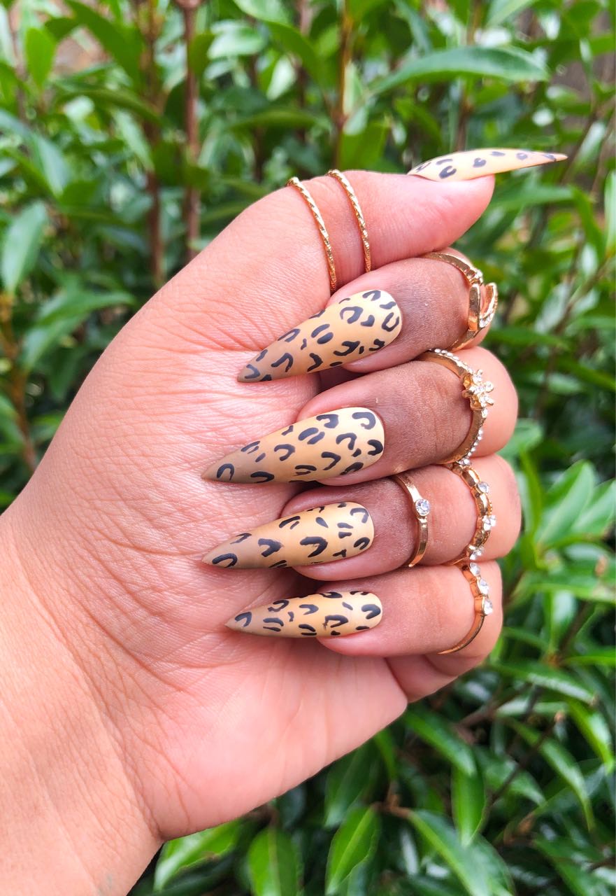 Leopard ombr  press-on set