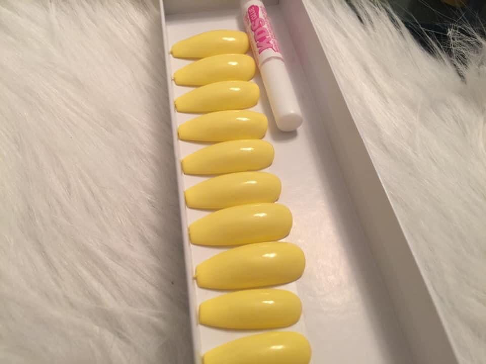 Plain colored Press ons any length any shape