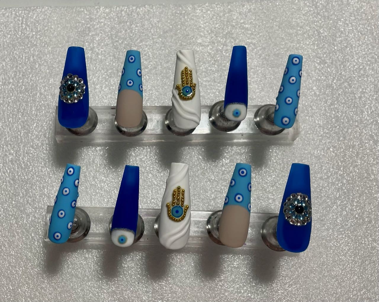 Blue Evil Eye Press On Nails | Fake Nails | Glue On Nails | Stick On Nails