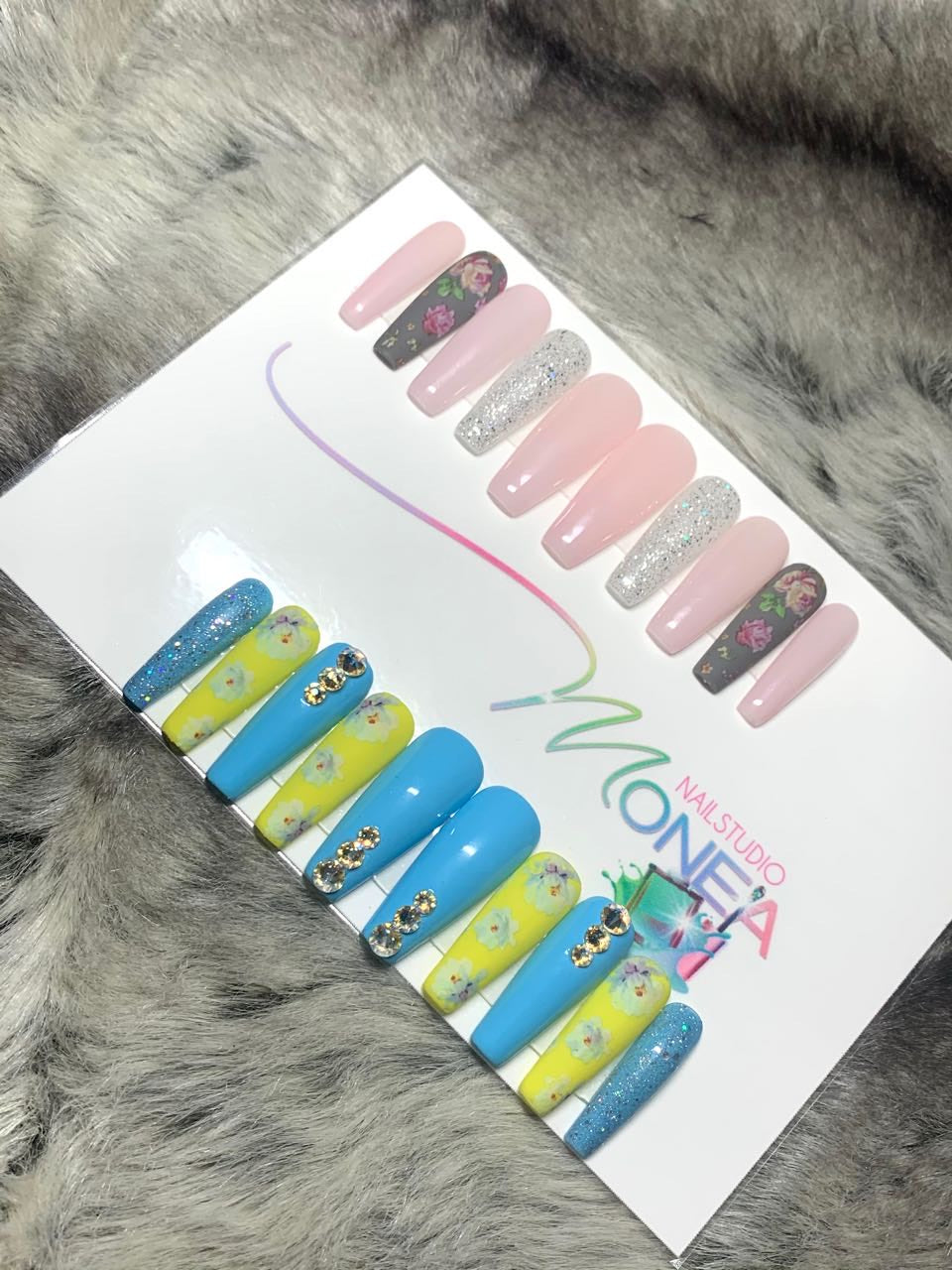 2X Flower Set w/cuticle oil (size medium only)