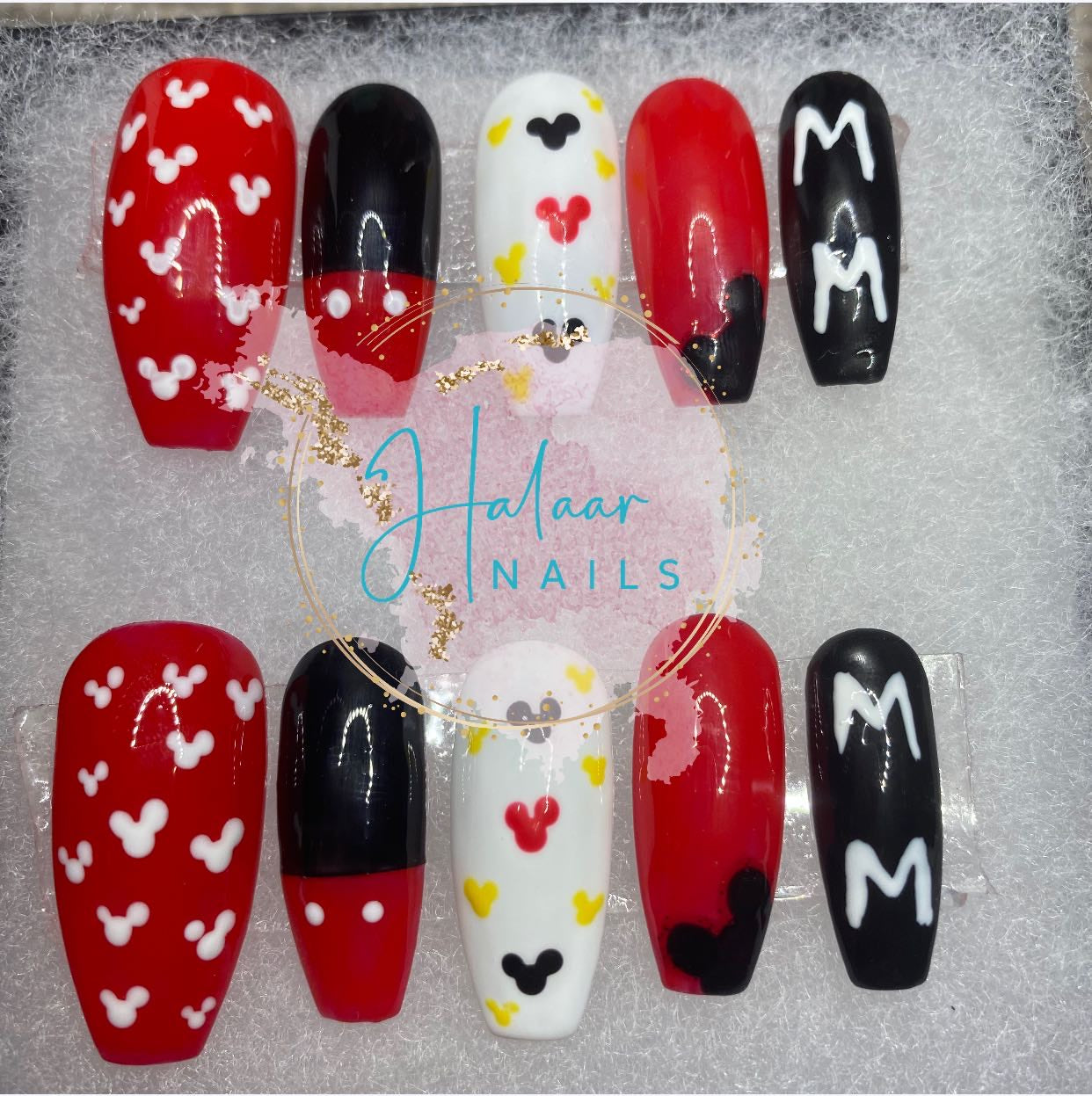 Mickey Mouse inspired nails