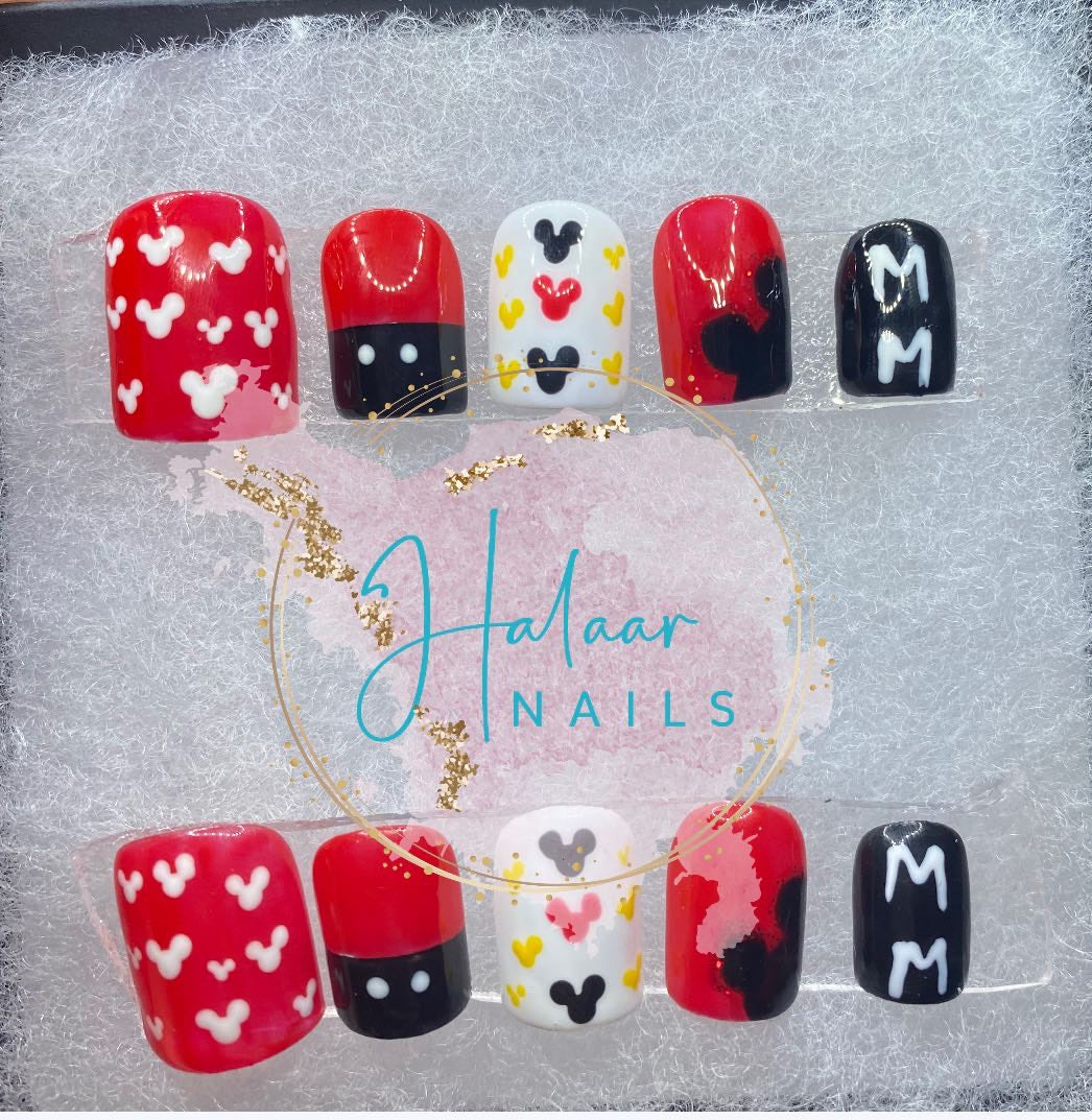 Mickey Mouse inspired nails