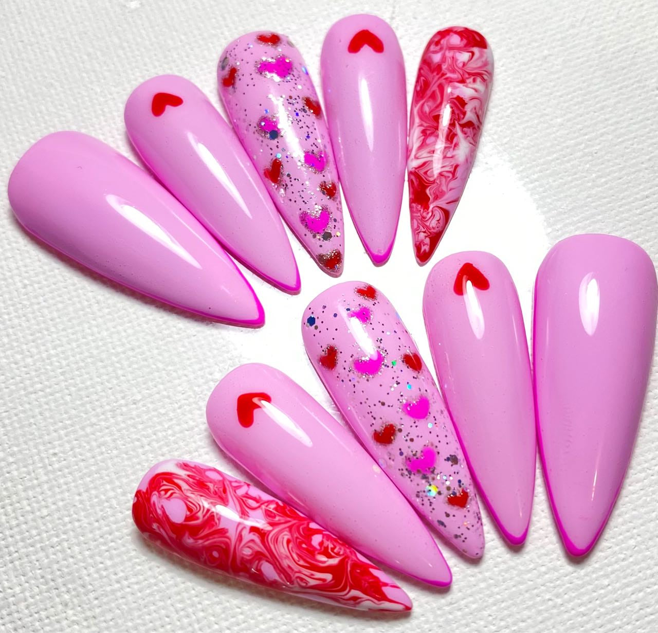 Pink hearts