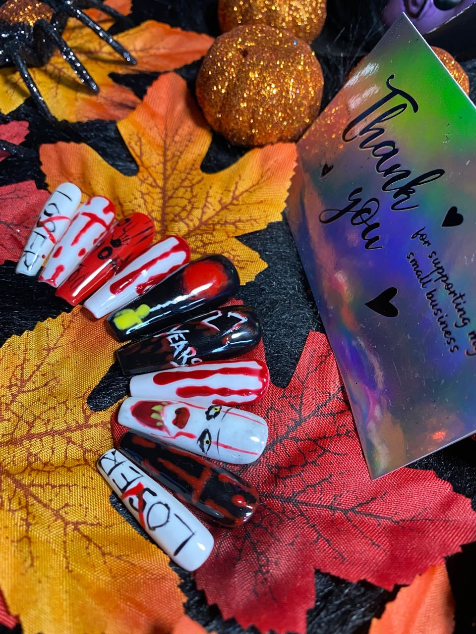 IT Halloween Press on Nails