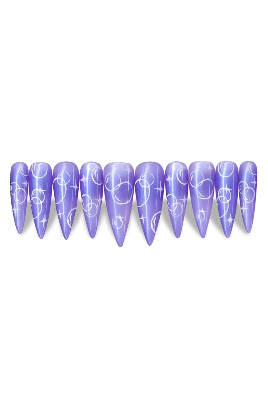 BLOOP!  Press On Nails | False Nails | Purple Nails
