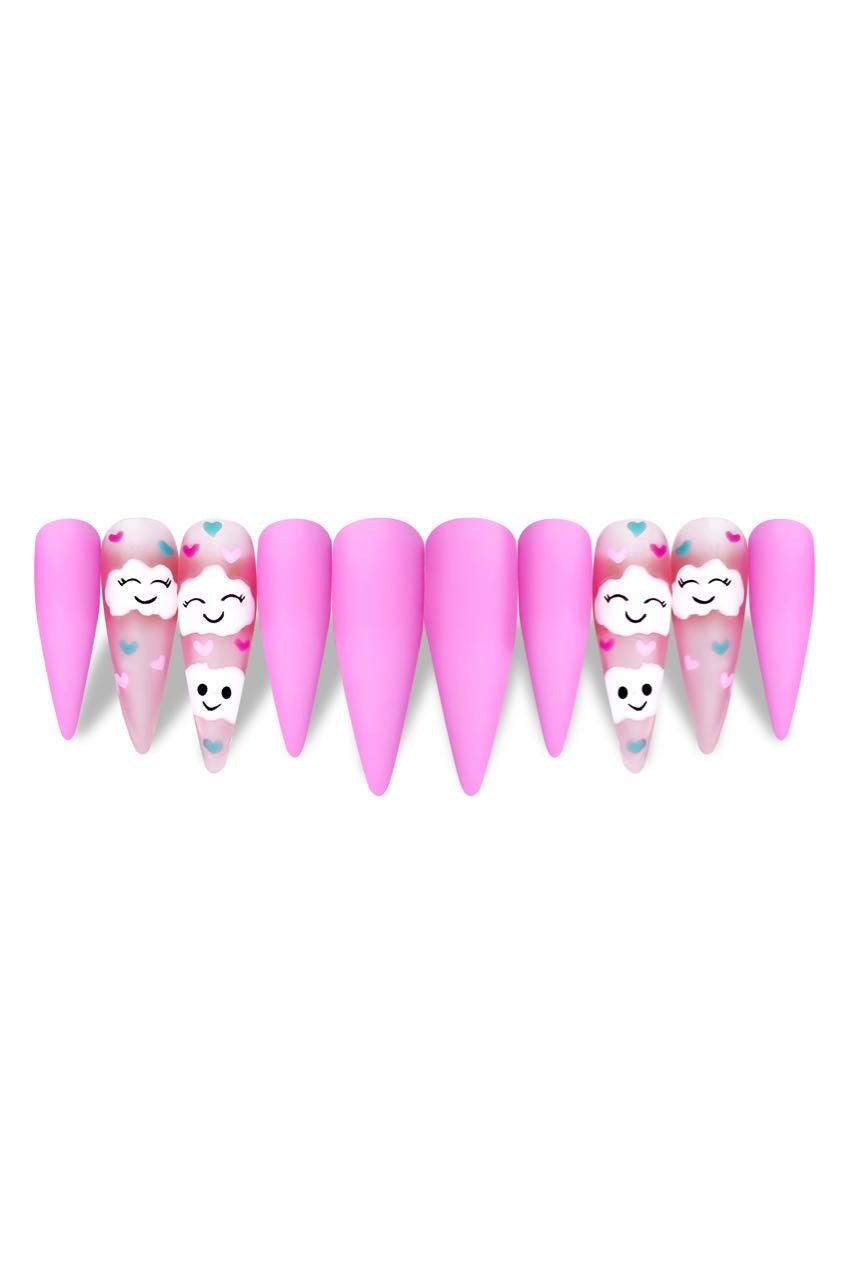 Kawaii  Press On Nails | Pink Nails | Matte Nails | Nail Art