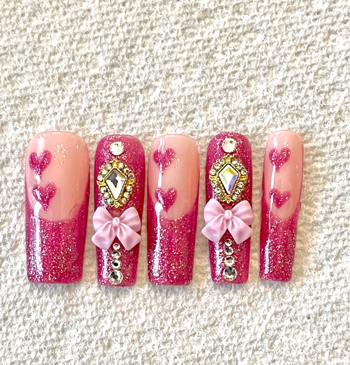 Glitter hearts