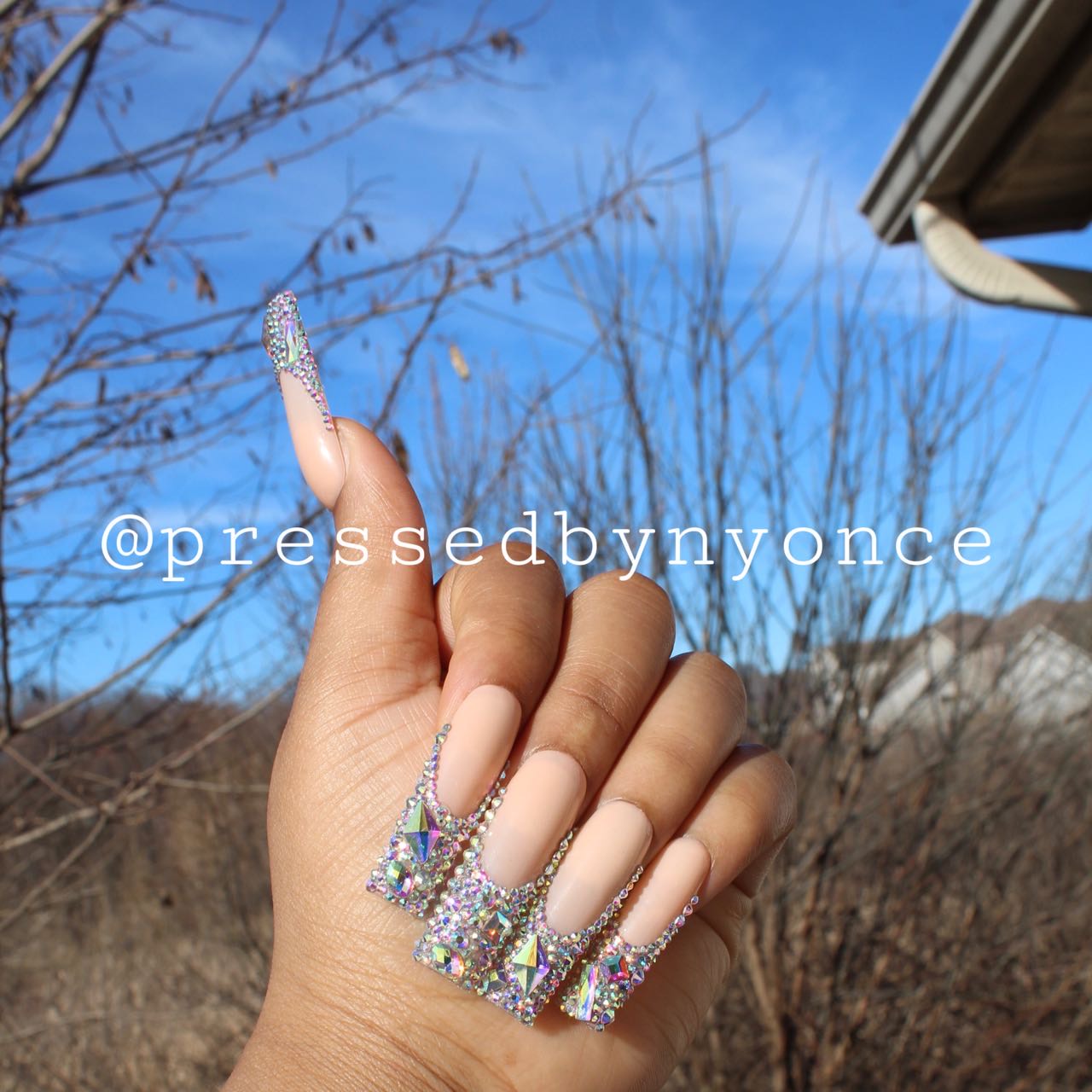 Bling french tips