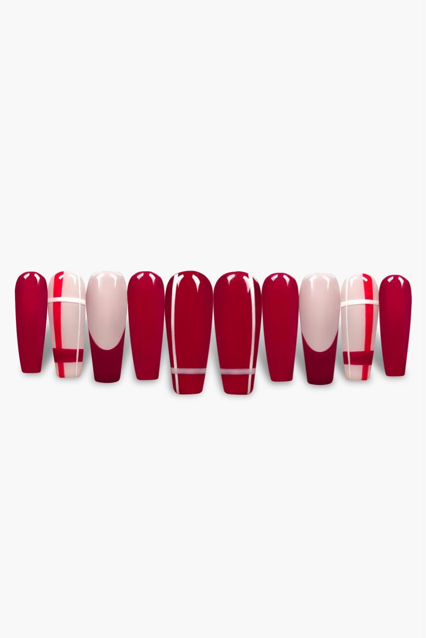 Flannel  Press On Nails | Red Nails | Plaid Nails