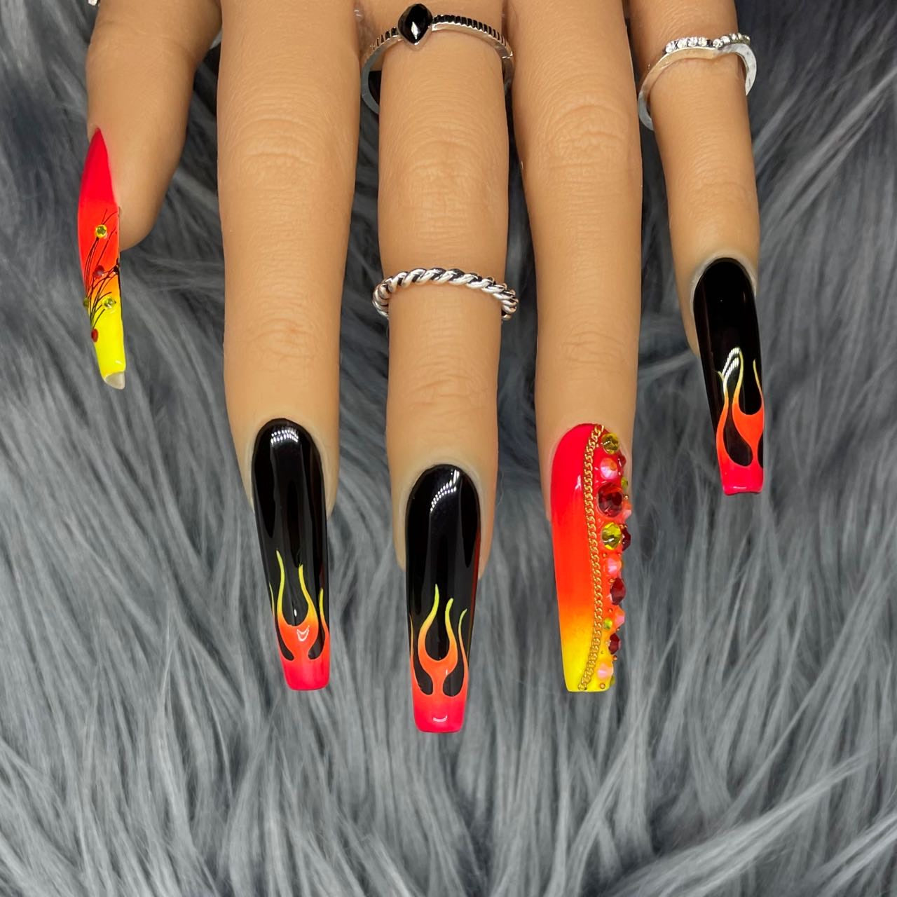 Fire/Flame Nails