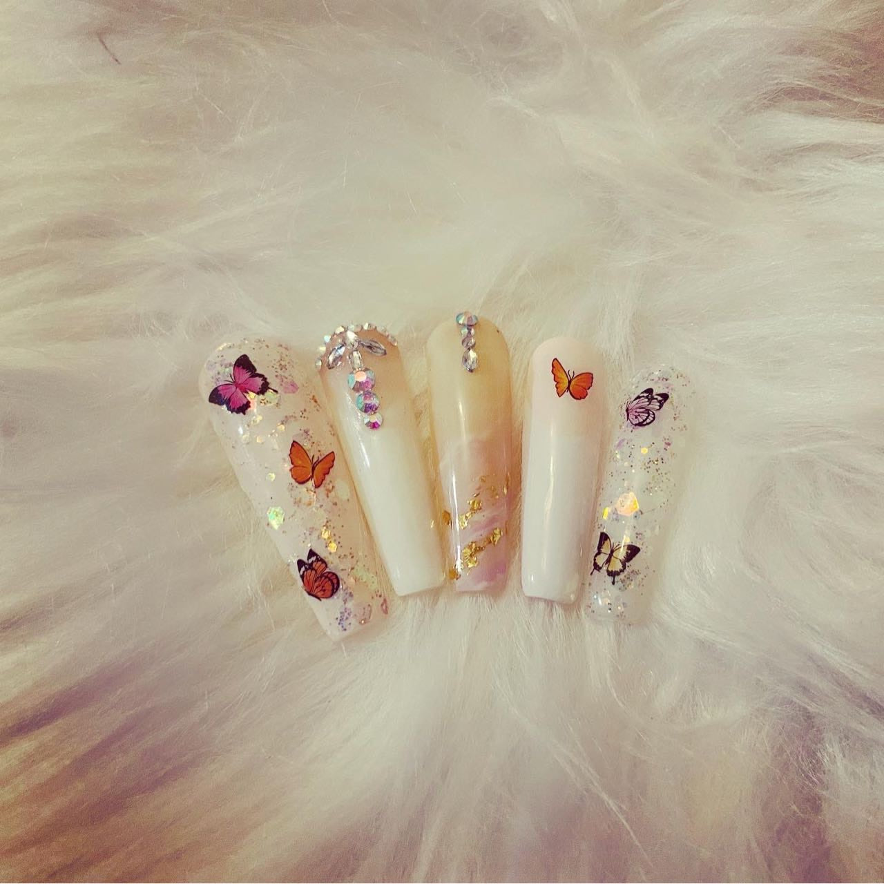 Butterfly press on nails