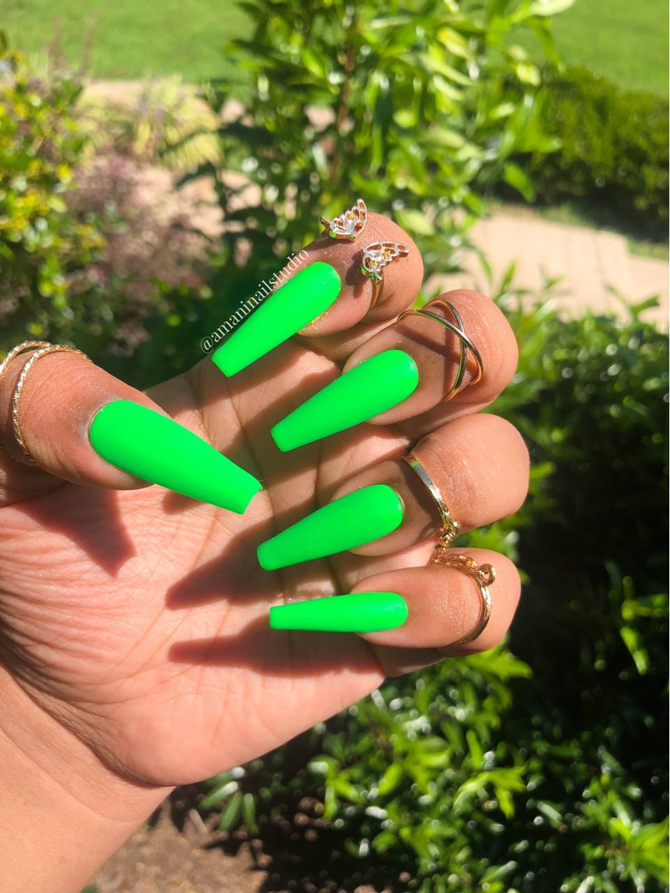 Lime green Press-on set