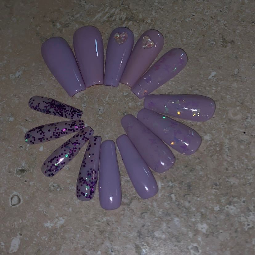 Purple Butterfly Pressons
