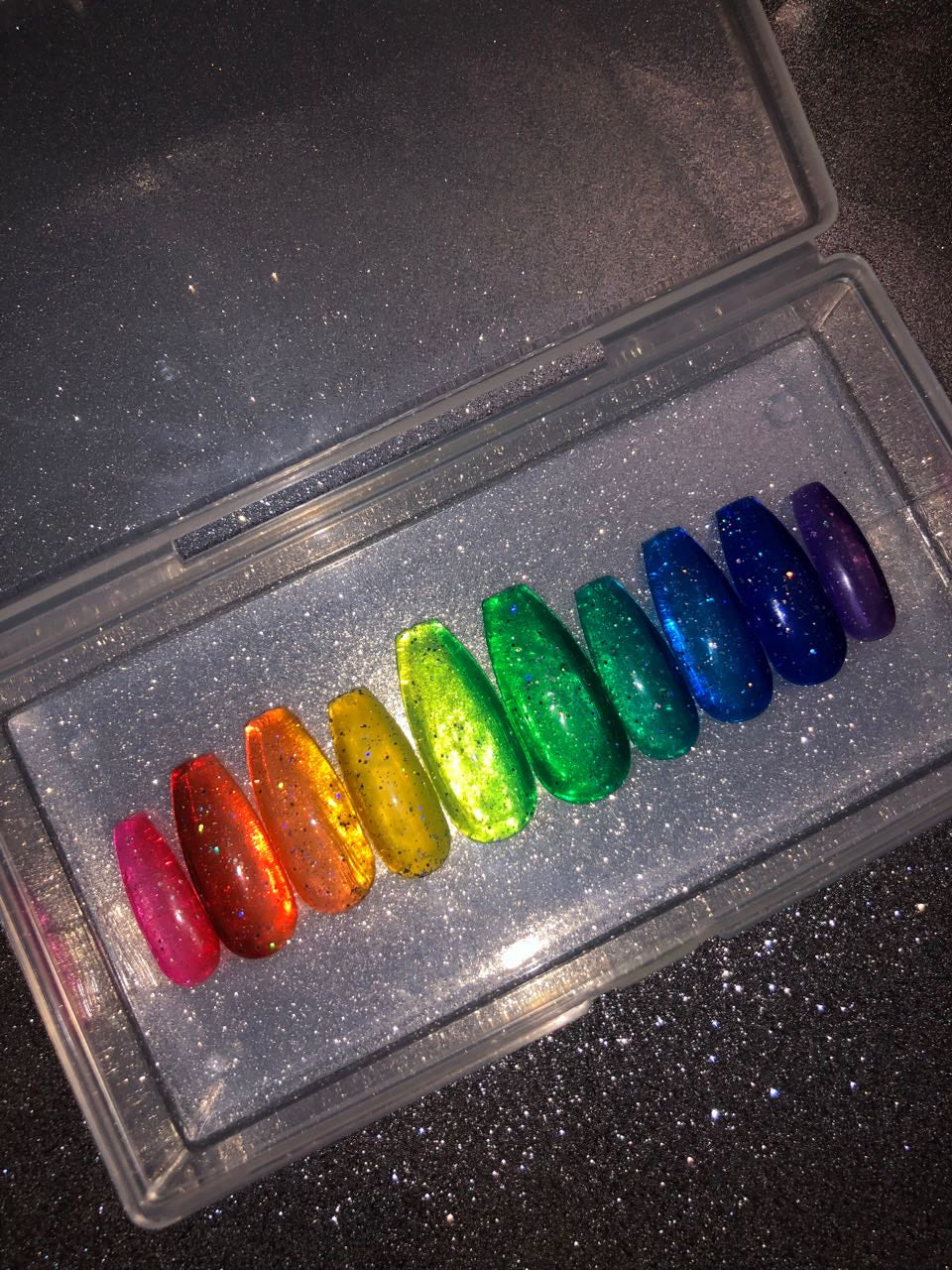 CANDY | Rainbow Ombr  Jelly Press On Nails