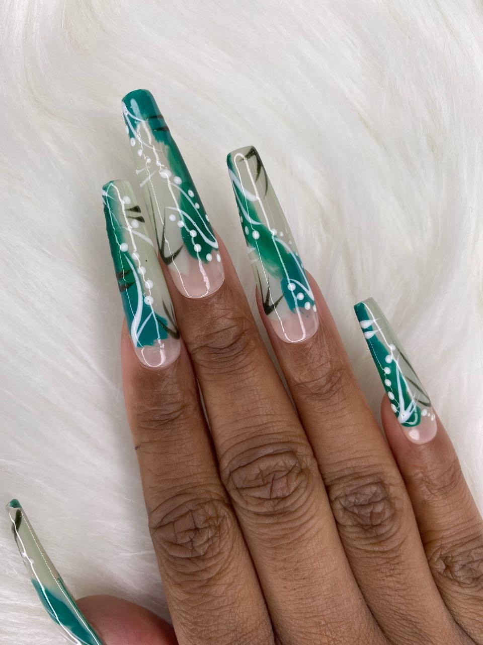 90s Nails Green