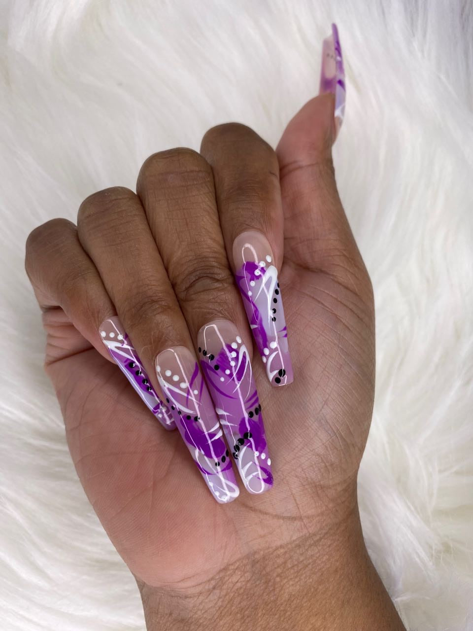 90s Nails Purple