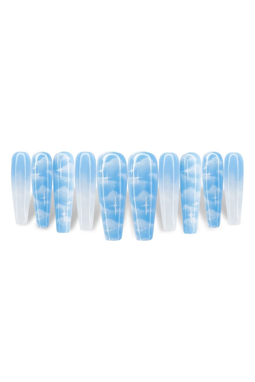 Skye  Press On Nails | Ombre Nails | Blue Nails