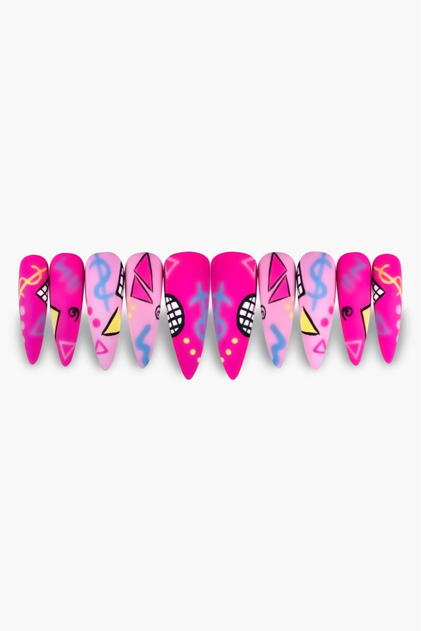 Like It s 1999  Press On Nails | Matte Nails | Pink Nails
