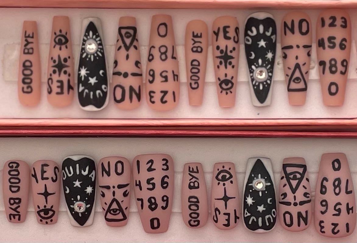 Ouija Matte Press On Nails | Halloween | Fake Nails | Glue On Nails | Stick On Nails