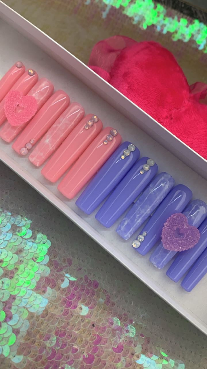 Cotton candy  heart